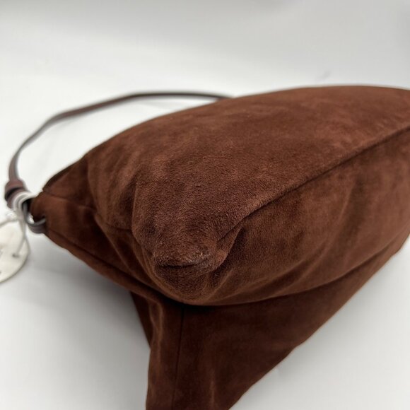 STAUD Mahogany Suede Vivi Shoulder Bag - Picture 8 of 11
